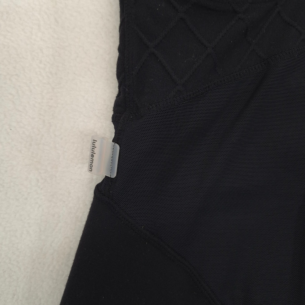 vtg Lululemon Tank Top Black Size 4 Baby Doll V-Neck Yoga Gym Athletic Y2K - Picture 4 of 9